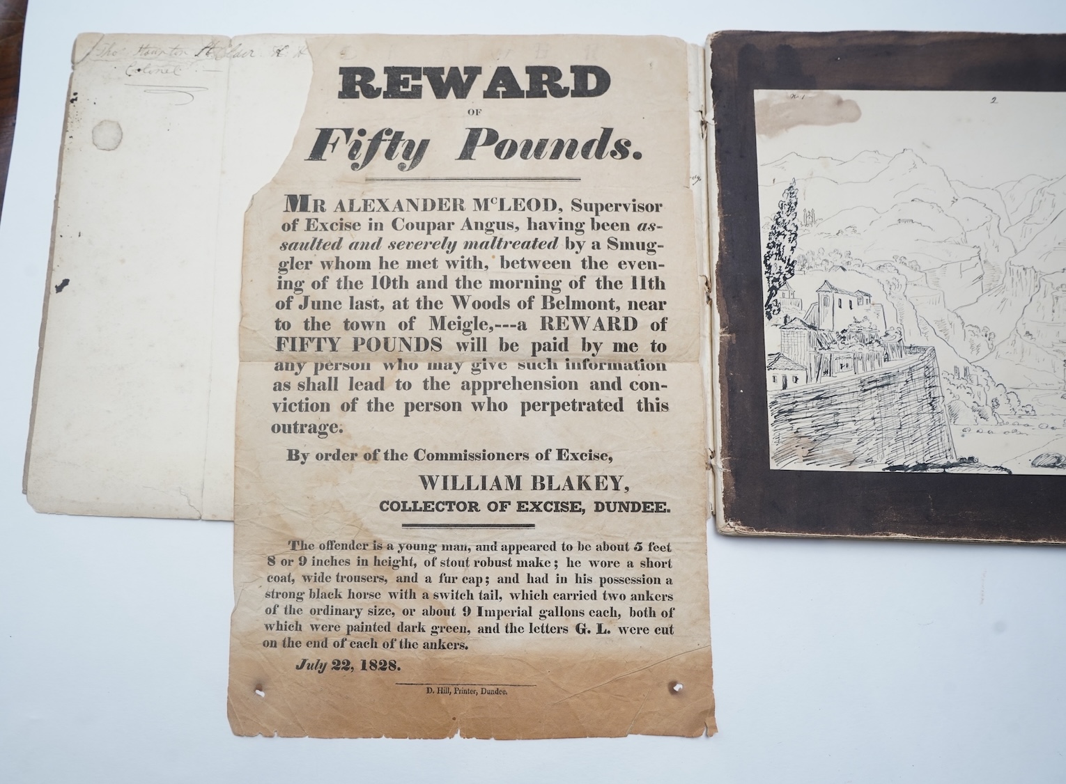 Thomas Staunton (Major General) St. Clair, 1785-1847, Views of Madeira and figural sketches, circa 1845